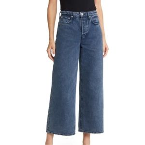 NWT Rag & Bone Maya High Waist Wide Leg Ankle Jeans Bride Trail Sz 28